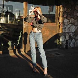 reformation zipper jean